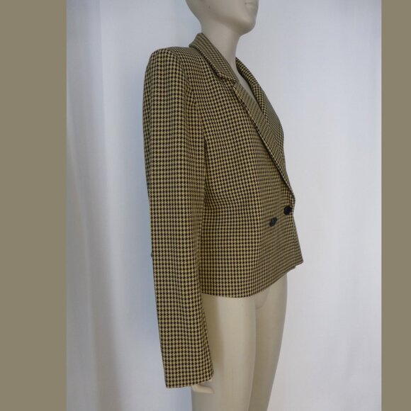 NWOT House of Harlow Brown Houndstooth Blazer - Picture 3 of 13